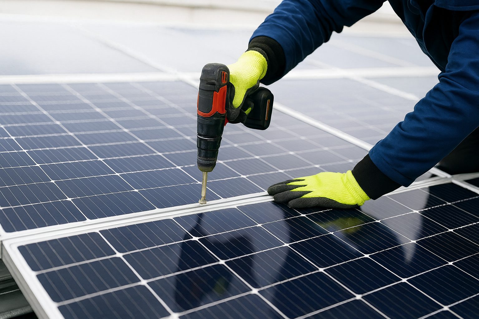 Montaje de la estructura de una instalación fotovoltaica